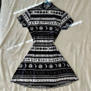 Horoscope astrology moon mesh dress